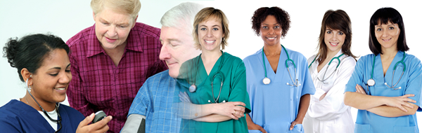 Healthcare providers smiling